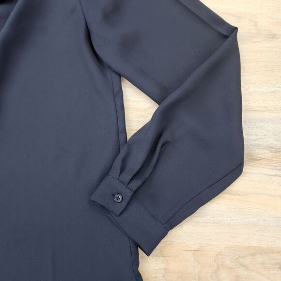 🔹️Talbots Black Cowl Neck Blouse Size 6 - Picture 5 of 8